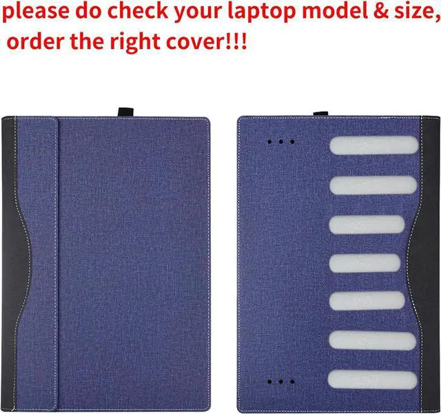 Alt view image 3 of 7 - BONAEVER Laptop Case Cover for 14 inch Lenovo Yoga 9 2-in-1 14ILL10 / 14IMH9 & Yoga 9i 2-in-1 Gen 9 & Yoga Slim 9i Gen 10,PU Leather Notebook PC Protective Sleeve with Pen Holder Blue