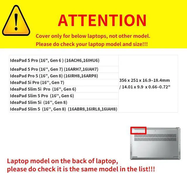 Alt view image 2 of 7 - BONAEVER Laptop Case Cover for 16 inch Lenovo IdeaPad 5 Pro Gen 6 Gen 7 Gen 8 / IdeaPad Slim 5i Pro 16 2023 Notebook Sleeve Computer Bag Protective PU Leather Shell