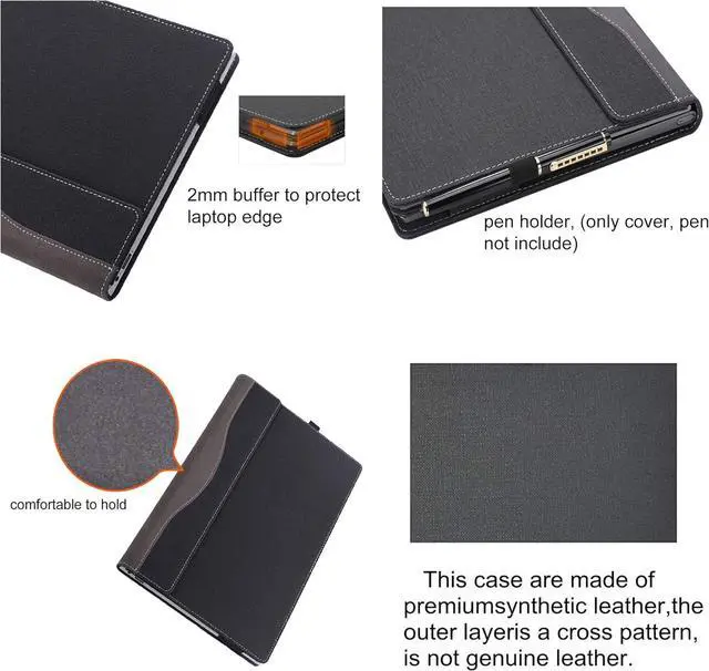 Alt view image 5 of 7 - BONAEVER Laptop Case Cover for 16 inch Lenovo IdeaPad 5 Pro Gen 6 Gen 7 Gen 8 / IdeaPad Slim 5i Pro 16 2023 Notebook Sleeve Computer Bag Protective PU Leather Shell