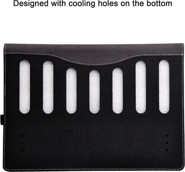 Alt view image 6 of 7 - BONAEVER Case Cover for 14 inch 2-in-1 Laptop Lenovo Yoga 7i 7 14ARP8 14IRL8 14ARB7 14IAL7, PU Leather Bag Notebook Protective Shell Sleeve with Pen Holder