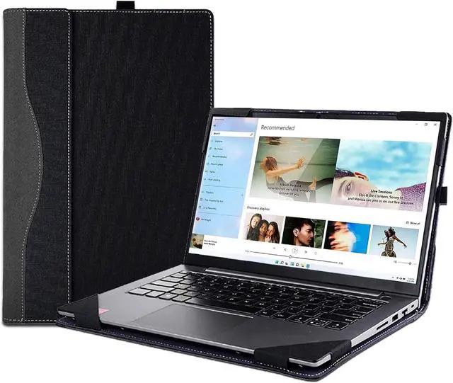 Main image of BONAEVER Case Cover for 14 inch 2-in-1 Laptop Lenovo Yoga 7i 7 14ARP8 14IRL8 14ARB7 14IAL7, PU Leather Bag Notebook Protective Shell Sleeve with Pen Holder