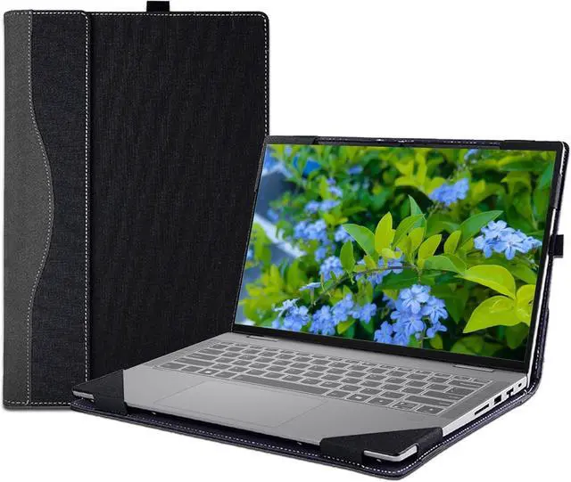 Main image of BONAEVER Laptop Case Cover for 14 inch Lenovo IdeaPad 5 2-in-1 14Q8X9 14AHP9 14IRH9 14IRU9 Sleeve,PU Leather Protective Bag Notebook PC Accessories