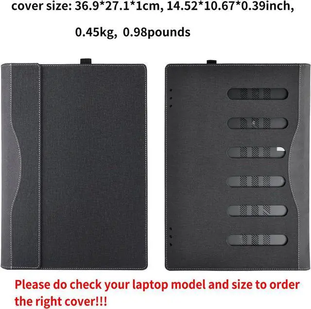 Alt view image 3 of 7 - BONAEVER Laptop Case Cover for Lenovo 16" IdeaPad 5i 2-in-1 Gen 9 for IdeaPad 5 2-in-1 16IRU9 16AHP9 [Not fit Other Models] Detachable Notebook Sleeve Computer Bag PU with Heat Dissipation Hole