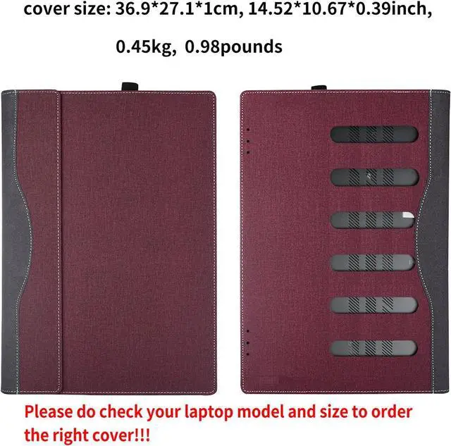 Alt view image 4 of 7 - BONAEVER Laptop Case Cover for Lenovo 16" IdeaPad 5i 2-in-1 Gen 9 for IdeaPad 5 2-in-1 16IRU9 16AHP9 [Not fit Other Models] Detachable Notebook Sleeve Computer Bag PU with Heat Dissipation Hole