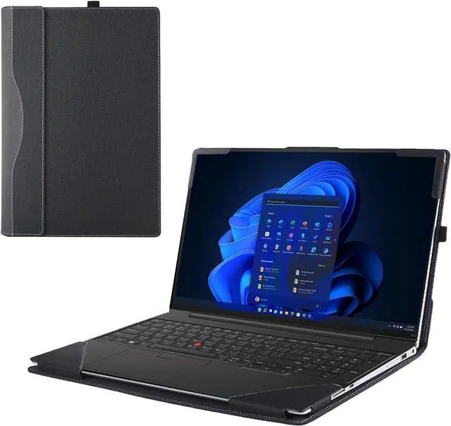 Main image of BONAEVER Laptop Case Cover for 16 inch Lenovo ThinkPad P15V Gen 3 & ThinkPad P15V Gen 2 / Gen 1, PU Leather Shell Notebook Sleeve