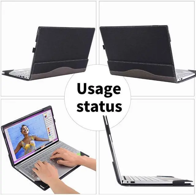 Alt view image 6 of 7 - BONAEVER Laptop Case Cover for 16 inch Lenovo ThinkPad P15V Gen 3 & ThinkPad P15V Gen 2 / Gen 1, PU Leather Shell Notebook Sleeve