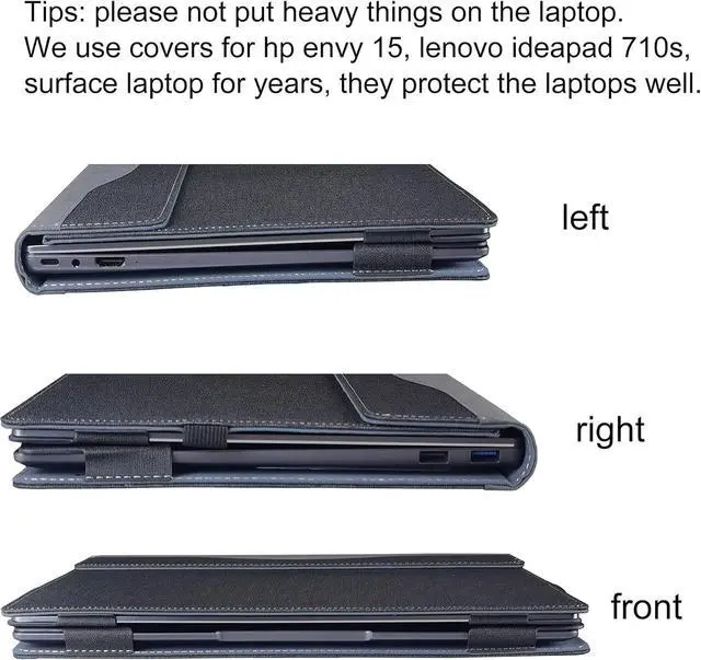 Alt view image 3 of 7 - BONAEVER Protective Case Cover for 16" Hp Pavilion Book Pro 16-ab 16t-ab Pavilion Book Plus 16-ag 16-af Pavilion Laptop 16-af 16t-af Detachable Notebook Sleeve Computer Bag with Pencil Holder