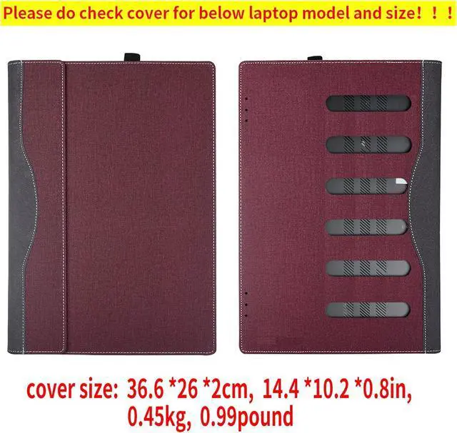 Alt view image 5 of 7 - BONAEVER Protective Case Cover for 16" Hp Pavilion Book Pro 16-ab 16t-ab Pavilion Book Plus 16-ag 16-af Pavilion Laptop 16-af 16t-af Detachable Notebook Sleeve Computer Bag with Pencil Holder Wine Red