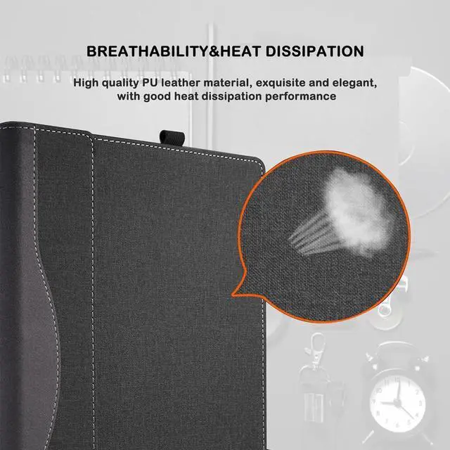 Alt view image 6 of 7 - BONAEVER Laptop Case Cover for 16-inch ASUS VivoBook 16X S3604 K3605&VivoBook 16 X1605 M1605 Sleeve, Detachable 2-in-1 PU Leather Protective Shell Sleeve