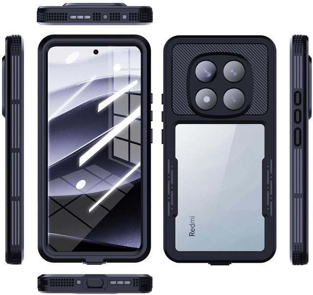 Alt view image 7 of 7 - For Xiaomi Redmi Note 14 Pro 5G Case Waterproof, Built-in Screen & Camera Protector IP68 Underwater Full Body Military Dropproof Shockproof Cover