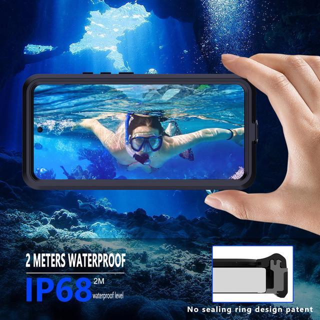 Alt view image 3 of 7 - For Xiaomi Redmi Note 14 Pro 5G Case Waterproof, Built-in Screen & Camera Protector IP68 Underwater Full Body Military Dropproof Shockproof Cover