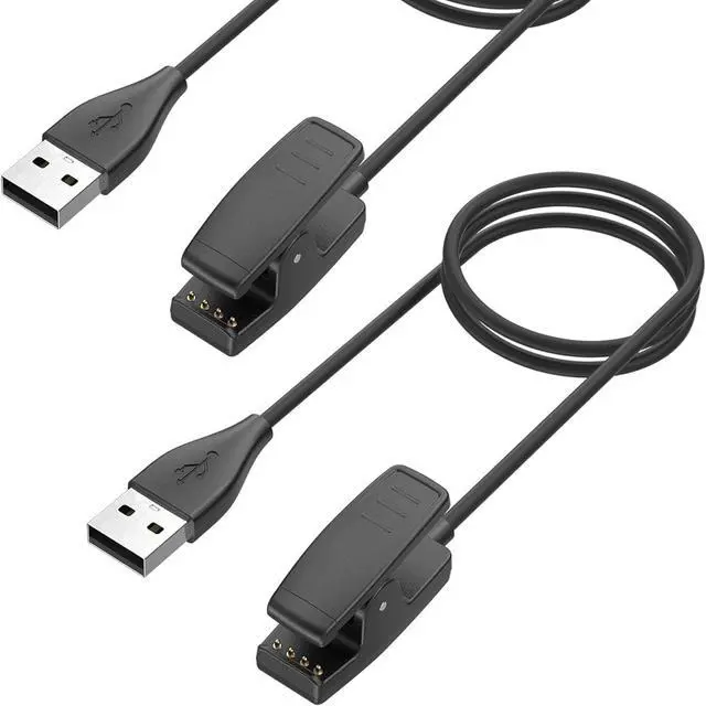 Main image of BONAEVER Charger for Garmin Forerunner 35 64 230 235 630 645 735XT, Approach S20 G10, Vivomove HR, Lily 2 Smart Watch, Replacement USB Charging Clip Cable - 2 Packs
