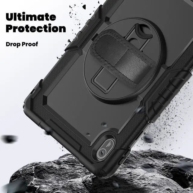 Alt view image 3 of 7 - BONAEVER Case for Huawei Matepad SE 11 inch 2024 with Rotating Stand/Hand Strap/Shoulder Strap Shockproof Cover