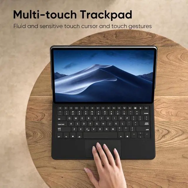 Alt view image 7 of 7 - BONAEVER Magic Keyboard Case for Samsung Galaxy Tab S10 Lite / S10 FE / S9 FE 5G 10.9 inch/S9/S8/S7 11 inch with Floating Magnetic Stand, Backlit, Smart Touchpad, Pen Holder, LED Battery Display