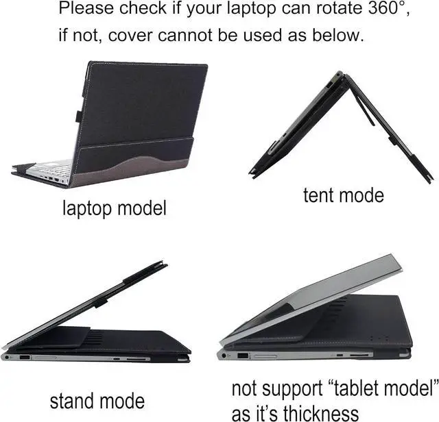 Alt view image 7 of 7 - BONAEVER Laptop Cover Case for HP OmniBook X Flip 16 16-arXXXX/16-asXXXX & OmniBook 7 Flip 16-auXXXX 16inch [not Compatible with Any Other Model] 2-in-1 PU Leather Notebook Sleeve