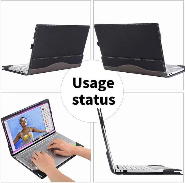 Alt view image 5 of 7 - BONAEVER Laptop Cover Case for HP OmniBook X Flip 16 16-arXXXX/16-asXXXX & OmniBook 7 Flip 16-auXXXX 16inch [not Compatible with Any Other Model] 2-in-1 PU Leather Notebook Sleeve