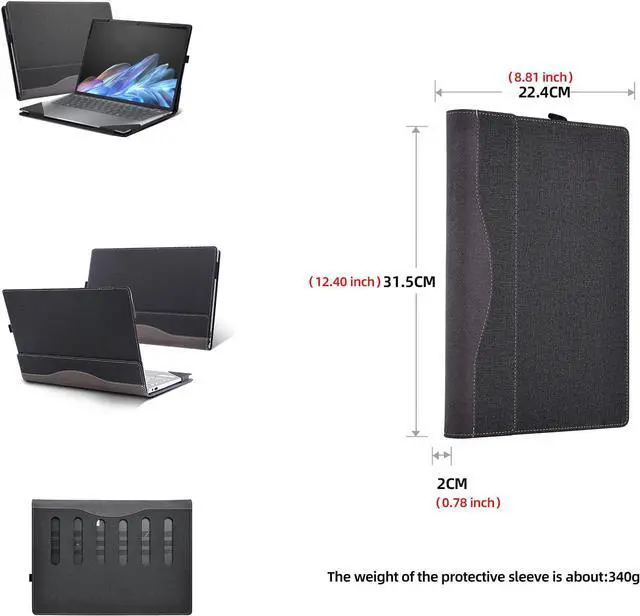 Alt view image 6 of 7 - BONAEVER Laptop Cover for HP OmniBook X Laptop Next Gen AI PC - 14-fe0087nr |14-fe000|14-fe0097nr|14-fe0057nr|14-fe0058nr 14" PU Leather Inside Pocket Cover