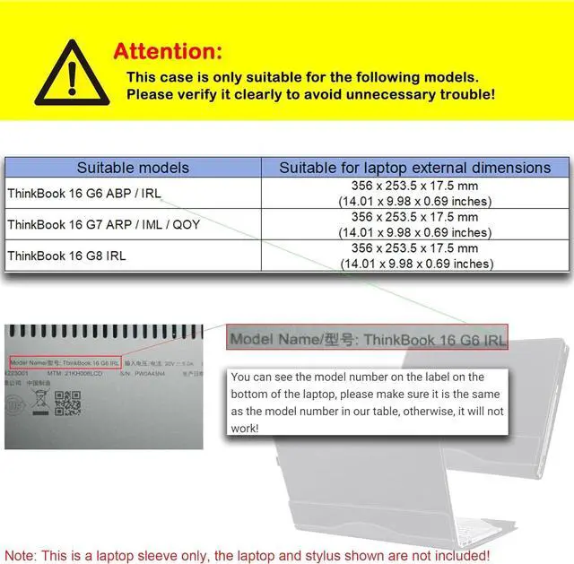 Alt view image 2 of 7 - BONAEVER Laptop Cover Case for Lenovo ThinkBook 16 G8 IRL & for G7 ARP IML QOY & for ThinkBook 16 G6 ABP/IRL Sleeve [not for Other Models],PU Leather 16 inch Protective Notebook PC Bag Blue