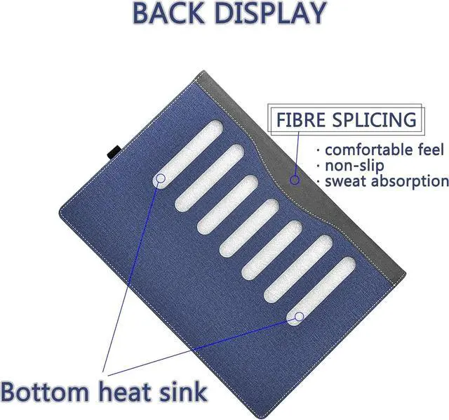 Alt view image 3 of 7 - BONAEVER Laptop Cover Case for Lenovo ThinkBook 16 G8 IRL & for G7 ARP IML QOY & for ThinkBook 16 G6 ABP/IRL Sleeve [not for Other Models],PU Leather 16 inch Protective Notebook PC Bag Blue