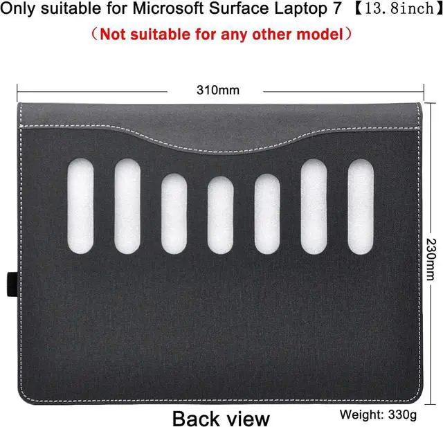 Alt view image 3 of 7 - BONAEVER 13.8 inch Laptop Case Cover for Microsoft Surface Laptop 7,PU Leather Notebook PC Separable Protection Sleeve with Pen Holder