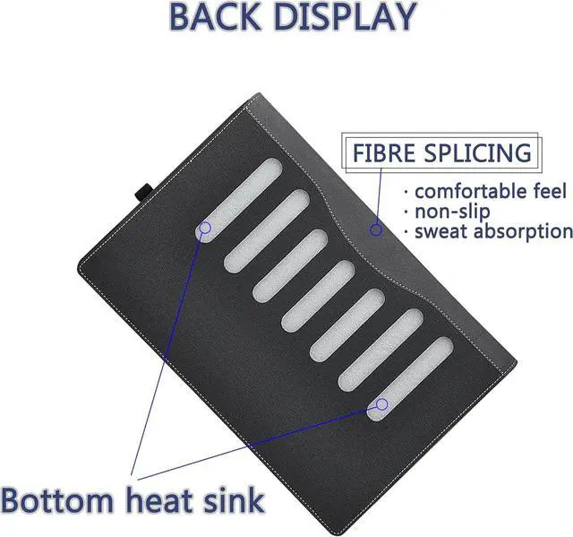 Alt view image 3 of 7 - BONAEVER 16 inch Laptop Cover Case for Lenovo IdeaPad Pro 5 16AKP10 /16IAH10 /16ASP10 Sleeve,PU Leather Protective Notebook PC Bag Accessories with Pen Holder and Heat Dissipation Hole