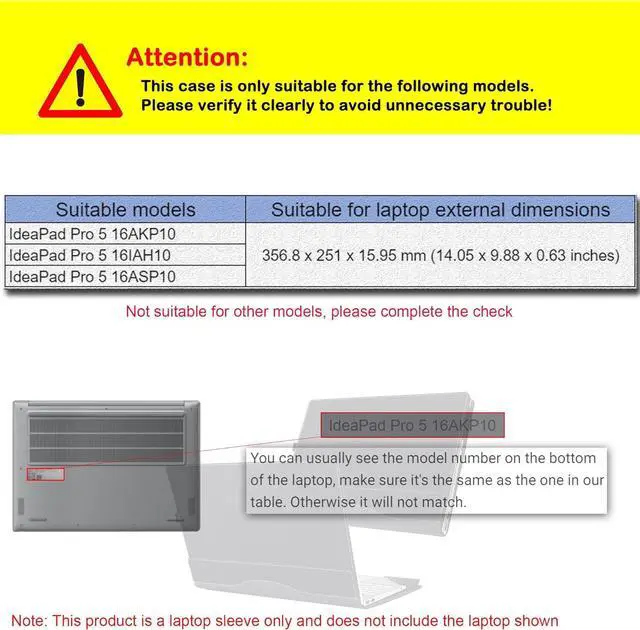 Alt view image 2 of 7 - BONAEVER 16 inch Laptop Cover Case for Lenovo IdeaPad Pro 5 16AKP10 /16IAH10 /16ASP10 Sleeve,PU Leather Protective Notebook PC Bag Accessories with Pen Holder and Heat Dissipation Hole