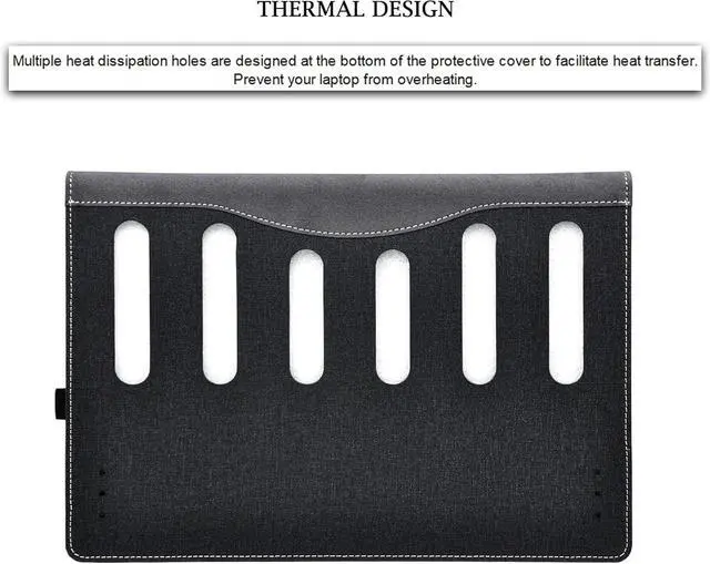 Alt view image 5 of 7 - BONAEVER Laptop Case Cover for Dell 14 Plus DB14250 & Pro 14 PC14255/PC14250 & Pro14 Plus PB14250 /PB14255 Sleeve,PU Leather Protective Shell Notebook PC Bag Accessories