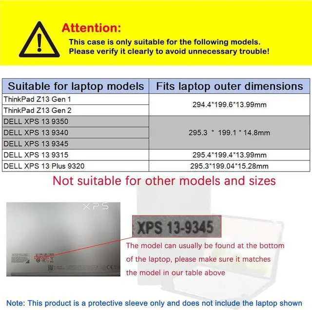 Alt view image 2 of 7 - BONAEVER Laptop Case Cover for 13.4 inch Dell XPS 13 9350/9340 /9345/9315 & for XPS 13 Plus 9320 & for Lenovo ThinkPad Z13 Gen1 Gen2,Notebook PC Protective Sleeve Bag with Cooling Bracket