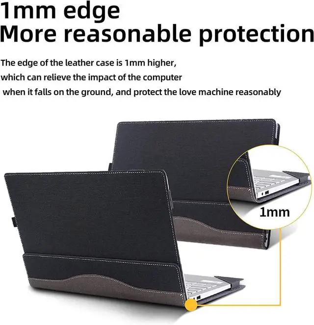 Alt view image 6 of 7 - BONAEVER Laptop Case Cover Only for HP Elite x360 1040 G11 2-in-1 14" Notebook PC 2024-2025 (NOT Working with Other Models). PU Leather Shell Notebook Sleeve