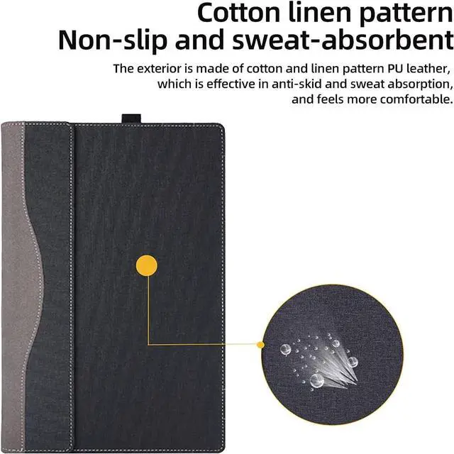 Alt view image 3 of 7 - BONAEVER Laptop Case Cover Only for HP Elite x360 1040 G11 2-in-1 14" Notebook PC 2024-2025 (NOT Working with Other Models). PU Leather Shell Notebook Sleeve