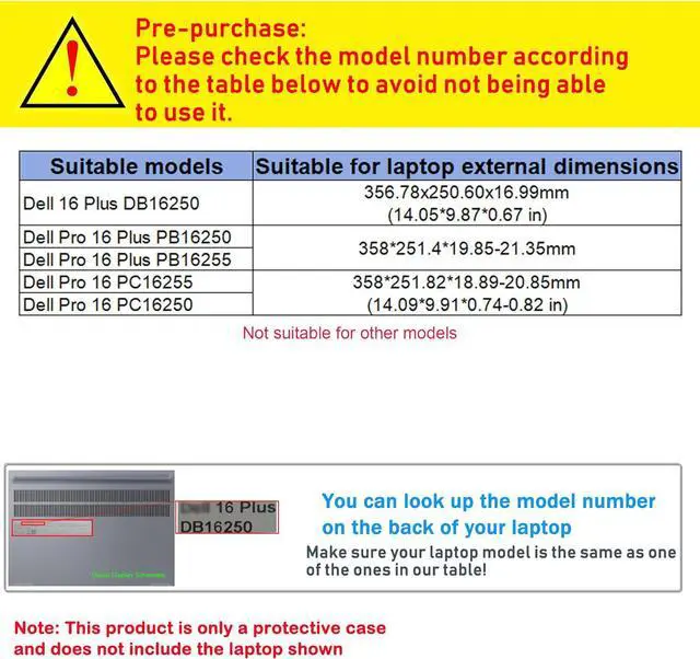 Alt view image 2 of 7 - BONAEVER Laptop Case Cover for Dell Pro 16 Plus (PB16250/PB16255) & Pro16 PC16255/PC16250 &for Dell 16 Plus DB16250 Sleeve, PU Leather Notebook PC Protective Bag with Pen Holder Blue