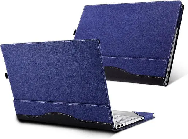 Alt view image 7 of 7 - BONAEVER Laptop Case Cover for Dell Pro 16 Plus (PB16250/PB16255) & Pro16 PC16255/PC16250 &for Dell 16 Plus DB16250 Sleeve, PU Leather Notebook PC Protective Bag with Pen Holder Blue