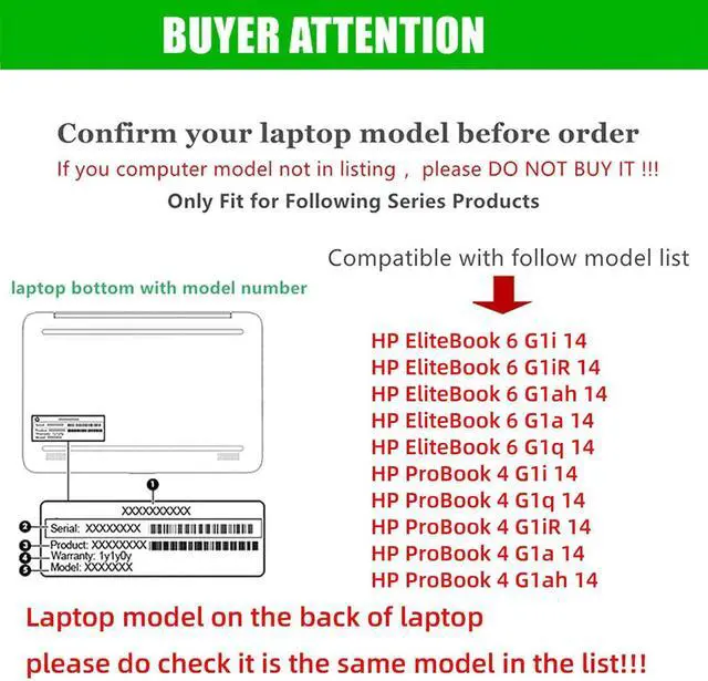 Alt view image 2 of 7 - BONAEVER Laptop Cover Case for HP EliteBook 6 G1i /G1a/G1q & ProBook 4 G1i/ G1a /G1q 14inch [not Compatible with Any Other Model] 2-in-1 PU Leather Notebook Sleeve