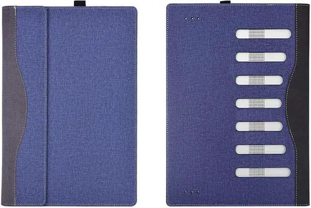Alt view image 3 of 7 - BONAEVER 14 inch Laptop Cover Case for HP EliteBook Ultra G1i /G1q /G1q8 & for 14'' EliteBook X G1a Notebook AI PC Sleeve, PU Leather Protective Cover Notebook Sleeve Blue