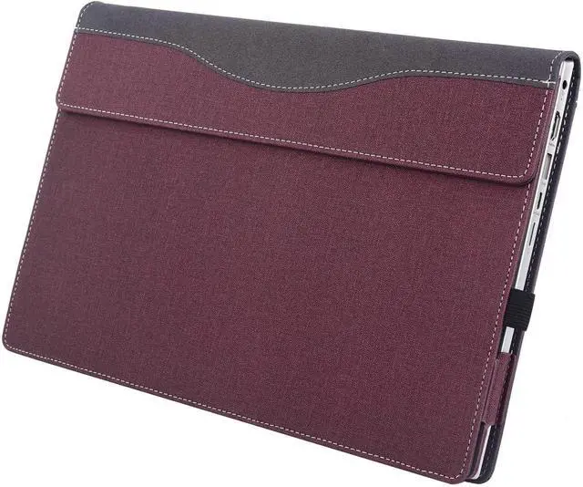 Alt view image 3 of 7 - BONAEVER Laptop Cover Case for HP EliteBook 6 G1i /G1a/G1q & ProBook 4 G1i/ G1a /G1q 14inch [not Compatible with Any Other Model] 2-in-1 PU Leather Notebook Sleeve Wine Red