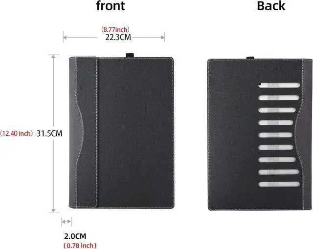 Alt view image 4 of 7 - BONAEVER Laptop case for 14 inch Lenovo ThinkPad X1 Carbon Gen 12 2024 Laptop Leather Sleeve ThinkPad X1 Carbon Gen 13 Intel Aura Edition All-in-One Drop-Proof PU Leather Sleeve