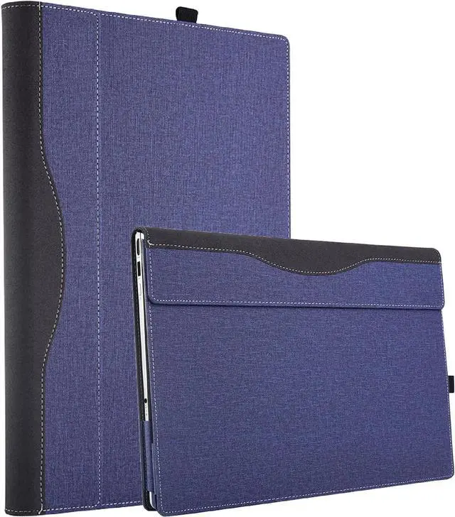 Alt view image 5 of 7 - BONAEVER Laptop case for 14 inch Lenovo ThinkPad X1 Carbon Gen 12 2024 Laptop Leather Sleeve ThinkPad X1 Carbon Gen 13 Intel Aura Edition All-in-One Drop-Proof PU Leather Sleeve Blue