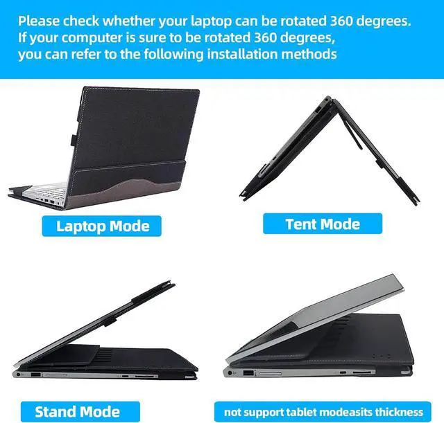 Alt view image 7 of 7 - BONAEVER Laptop case for 14 inch Lenovo ThinkPad X1 Carbon Gen 12 2024 Laptop Leather Sleeve ThinkPad X1 Carbon Gen 13 Intel Aura Edition All-in-One Drop-Proof PU Leather Sleeve Wine Red