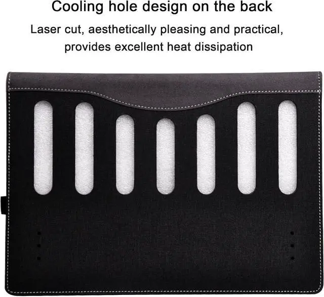 Alt view image 5 of 7 - BONAEVER Laptop Case Cover for 14 inch Lenovo Yoga 9 2-in-1 14IMH9 & Yoga 9i 2-in-1 14'' Gen9[Not for Yoga Pro 9 Series],PU Leather Notebook PC Protective Sleeve with Pen Holder