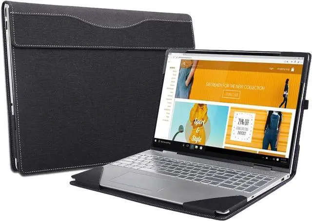 Main image of BONAEVER Laptop Case Cover for 14-inch Lenovo Yoga Slim 7 14ITL05 14IIL05 14ARE05 & Yoga 7 14ACN6 & Ideapad 5 14ALC05 14ABA7 14IAL7 & IdeaPad Slim 5i Gen7 Shell,2 in 1 PU Leather Notebook Bag Sleeve