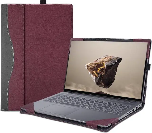 Main image of BONAEVER Laptop Case Cover for 16 inch ASUS Zenbook S 16 UX5606 / UM5606 / UM5606WA & Vivobook 16 Flip TP3607 ,PU Leather Notebook Sleeve PC Protective Bag with Pen Holder Wine Red