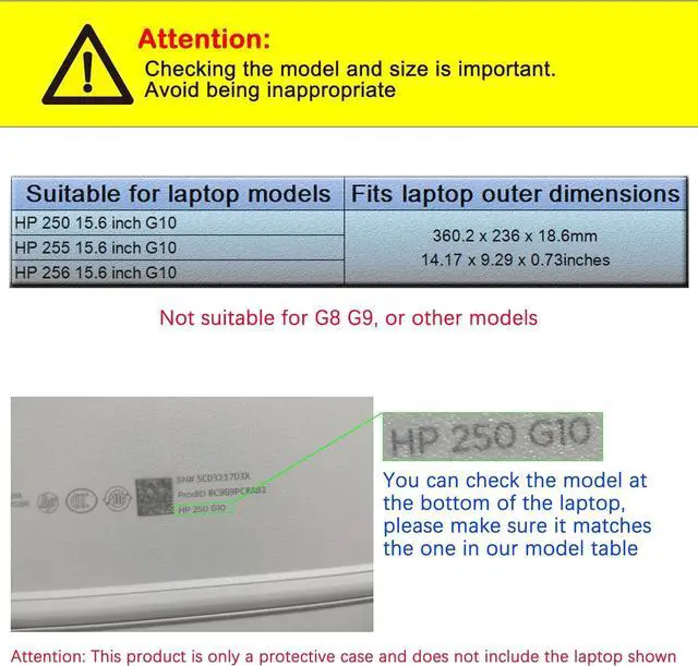 Alt view image 2 of 7 - BONAEVER Laptop Case Cover for HP 250 15.6 inch G10 & for HP 255 15.6'' G10 / HP 256 15.6 inch G10 Sleeve,Detachable PU Leather Notebook PC Protective Bag Accessories Blue