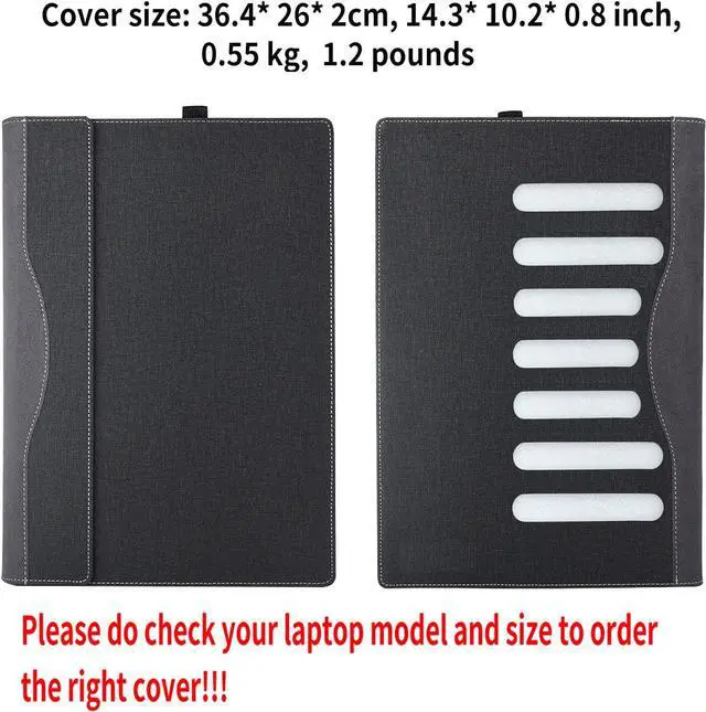 Alt view image 4 of 7 - BONAEVER Laptop Case Cover for Lenovo IdeaPad Slim 5i 16" Gen 10/9/8 for Slim 5 16ARP10 16IRH10 [Do Check Model] Notebook Sleeve Computer Bag PU Accessories with Heat Dissipation Hole