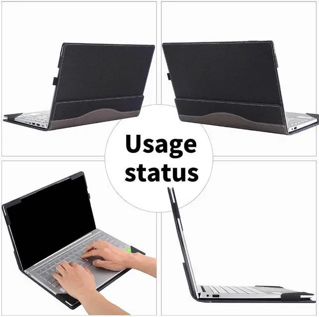 Alt view image 7 of 7 - BONAEVER Laptop Case Cover for Lenovo IdeaPad Slim 5i 16" Gen 10/9/8 for Slim 5 16ARP10 16IRH10 [Do Check Model] Notebook Sleeve Computer Bag PU Accessories with Heat Dissipation Hole