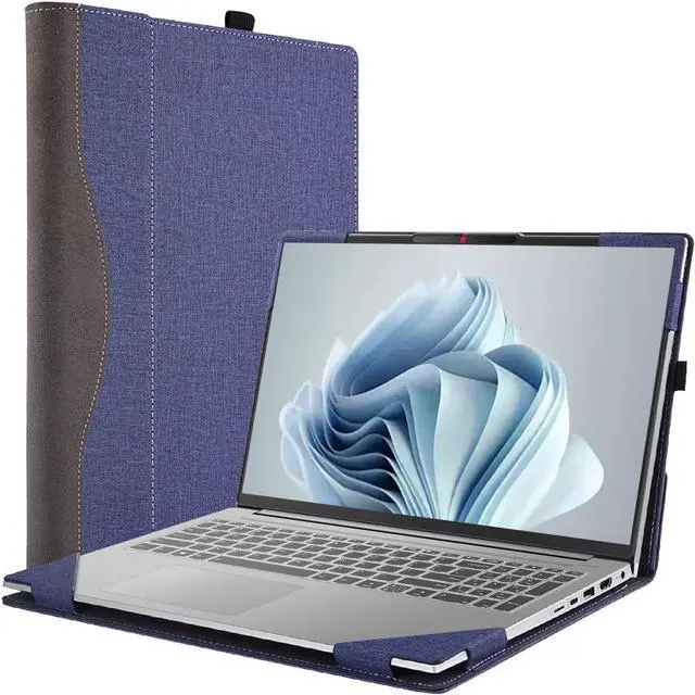 Main image of BONAEVER Laptop Case Cover for Lenovo IdeaPad Slim 5i 16" Gen 10/9/8 for Slim 5 16ARP10 16IRH10 [Do Check Model] Notebook Sleeve Computer Bag PU Accessories with Heat Dissipation Hole Blue
