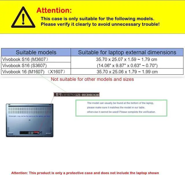 Alt view image 2 of 7 - BONAEVER Laptop Cover Case for ASUS Vivobook 16 (M1607 / X1607) and S16 (M3607 /S3607) Sleeve,PU Leather Protective Shell Detachable Notebook PC Bag Accessories Blue