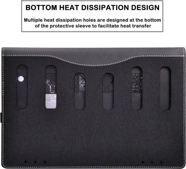 Alt view image 4 of 7 - BONAEVER Laptop Cover Case for HP 240 14 inch G10 & for HP 245 14 inch G10 Notebook PC Sleeve,PU Leather Detachable Protective Case Bag Accessories