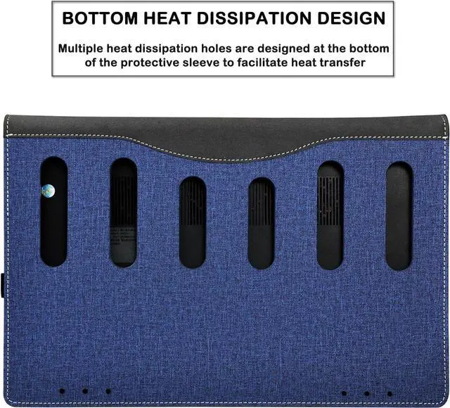 Alt view image 3 of 7 - BONAEVER Laptop Cover Case for HP 240 14 inch G10 & for HP 245 14 inch G10 Notebook PC Sleeve,PU Leather Detachable Protective Case Bag Accessories Blue