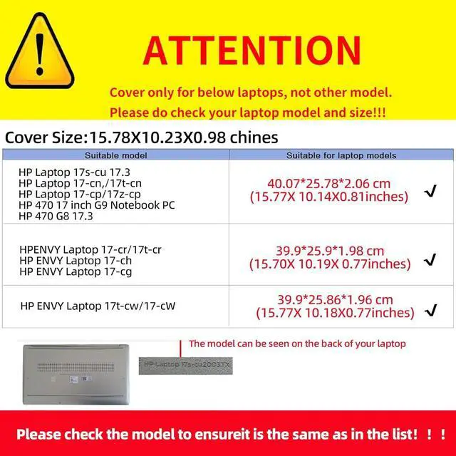 Alt view image 2 of 7 - BONAEVER Case for HP Laptop 17s-cu /17-cp/17z-cp/Envy 17-cr 17t-cr/17-ch/17-da/17t-da17.3" All-Inclusive Drop-Proof Case PU Leather Inner Pocket Cover