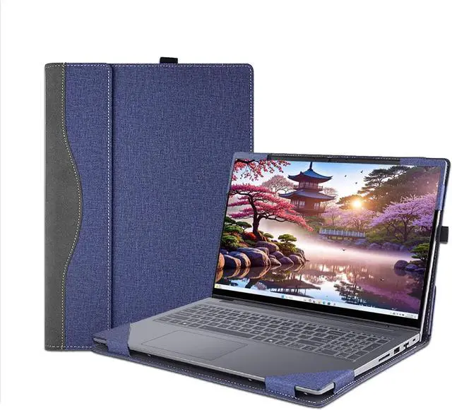 Main image of BONAEVER Laptop Case Cover for Lenovo IdeaPad 5 2-in-1 16AKP10 /16IAL10 Sleeve(Not for Other Models),16 inch PU Leather Notebook PC Protective Bag with Pen Holder Blue